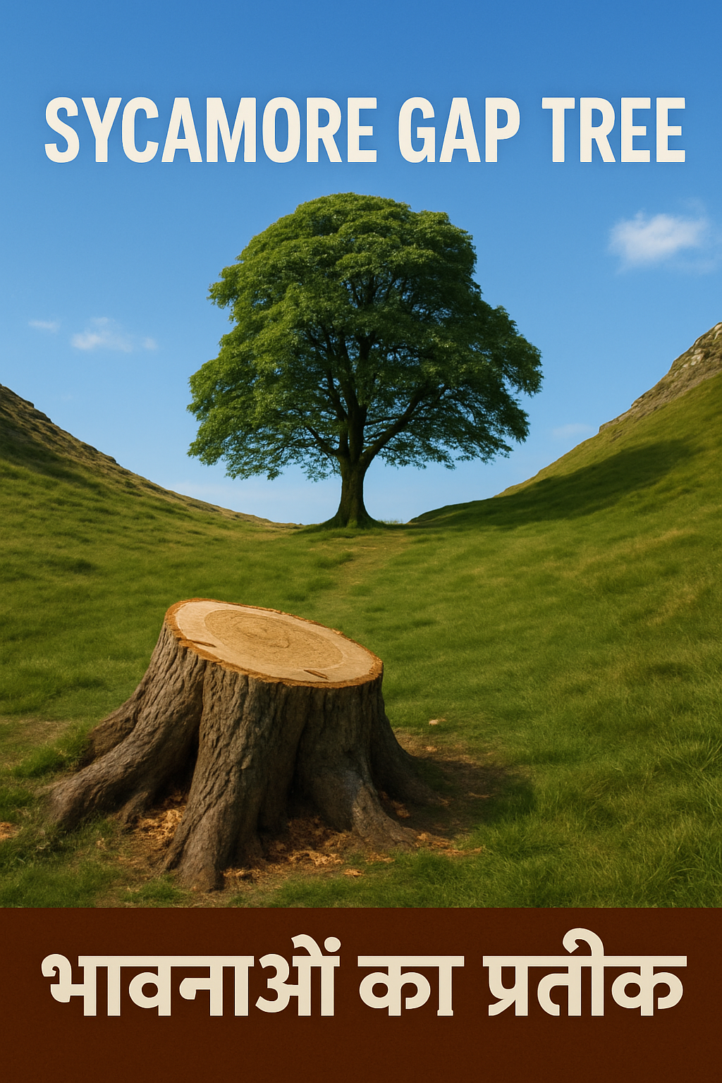 Sycamore Gap Tree before and after it was cut