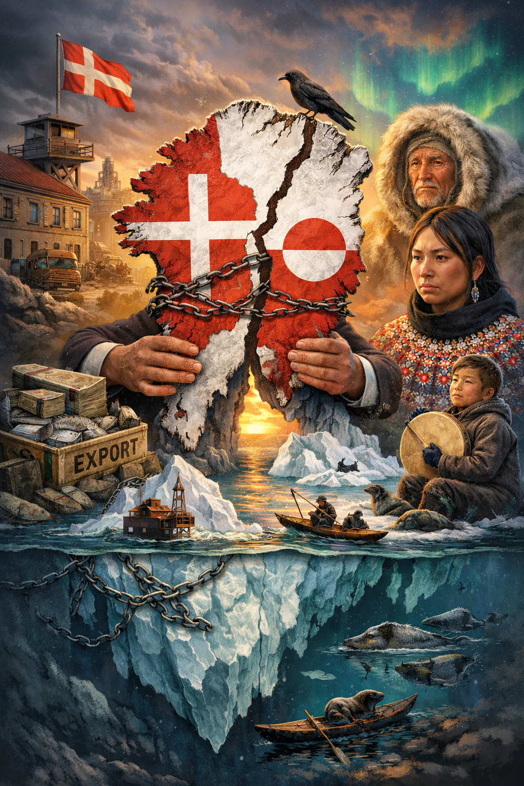 Does Greenland Really Belong to Denmark? 23 Greenland colony under Denmark showing indigenous people and resources exploitation