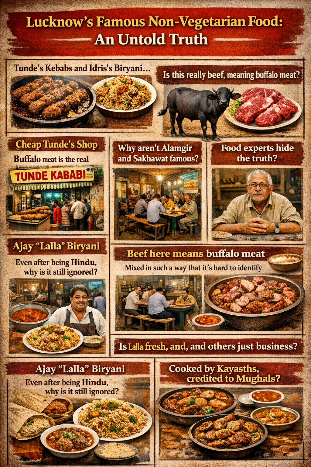 लखनऊ के टुंडे कबाब और इदरीस बिरयानी की सच्चाई